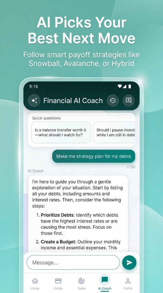 Freedom Finance AI: Debt Plan preview